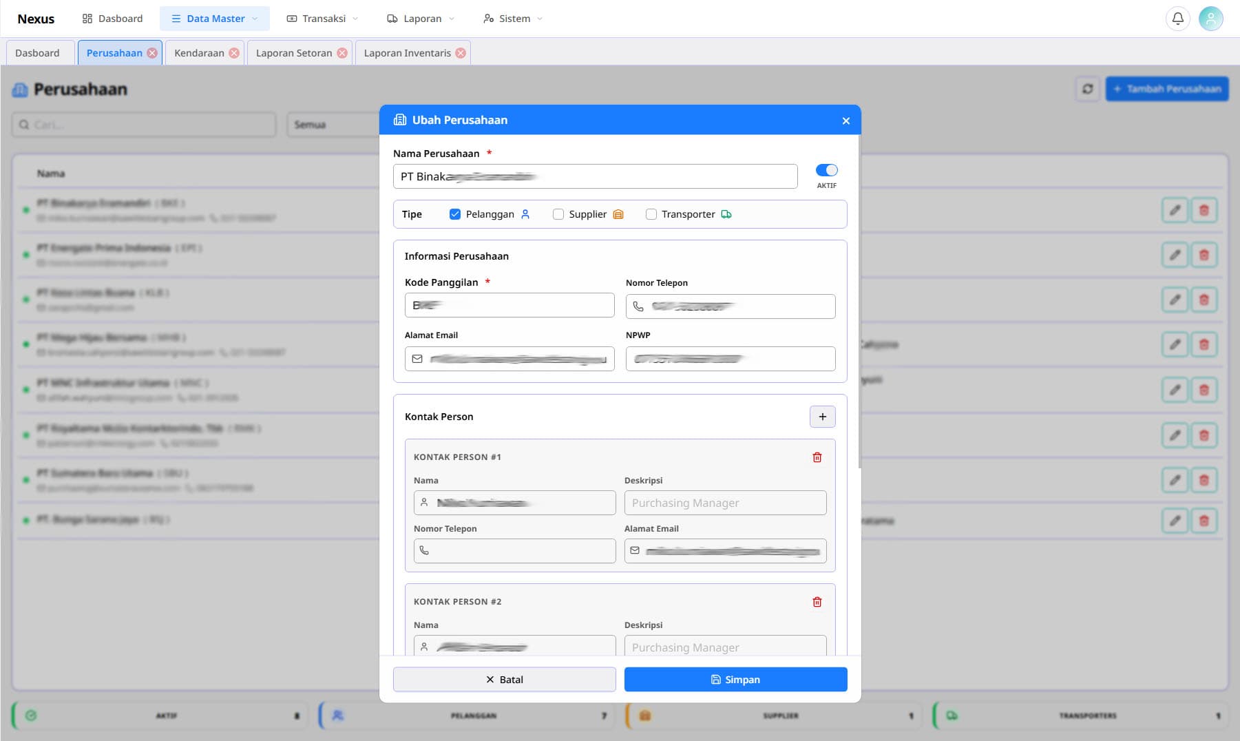 Distribution Management System — fuel distribution ERP interface