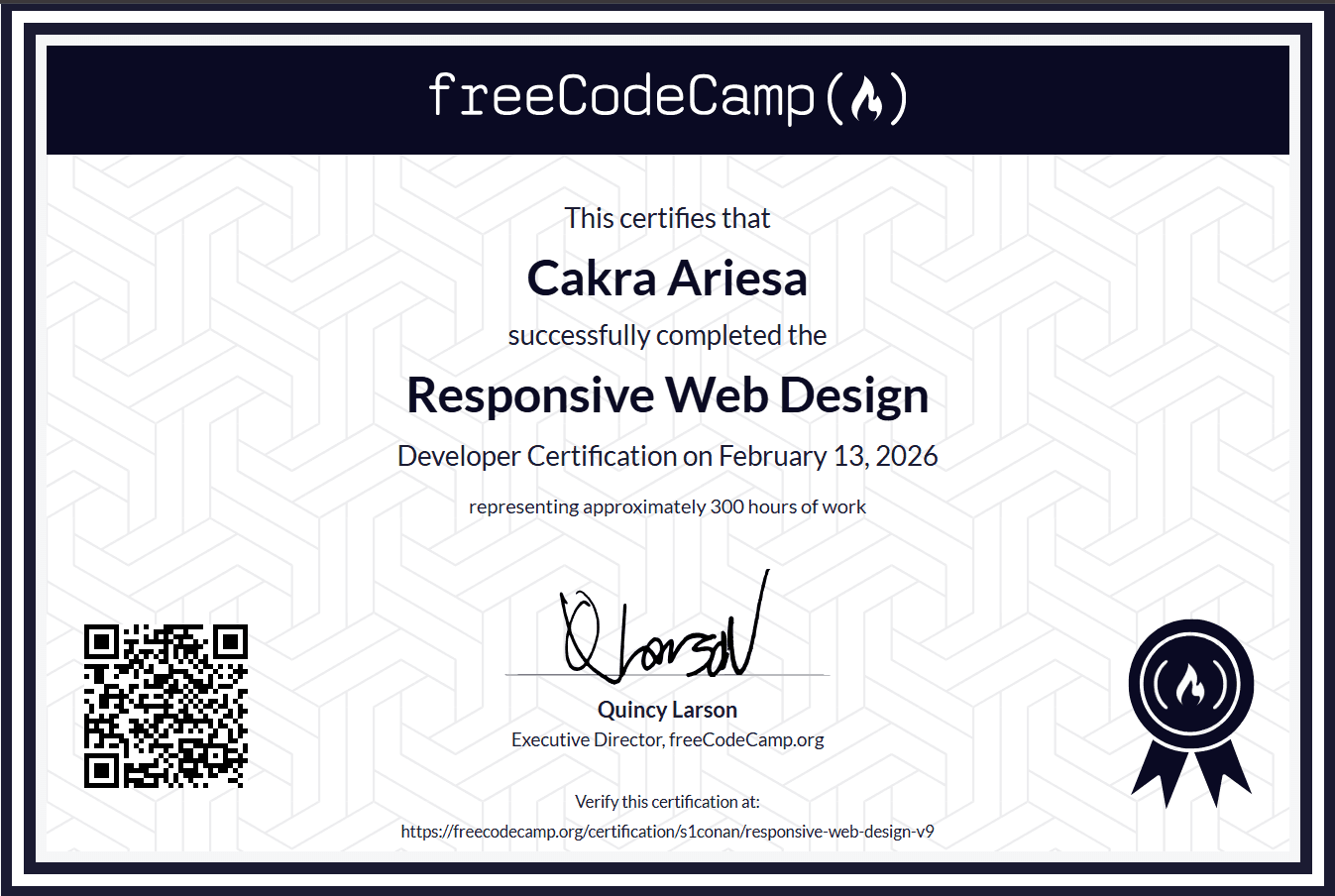freeCodeCamp Responsive Web Design Certificate
